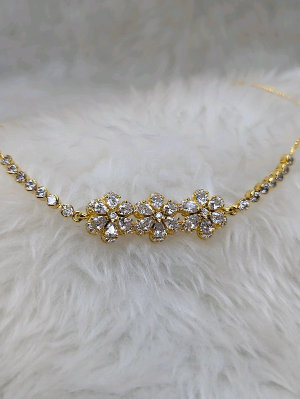 White Stones Adjustable Bracelet  - Vz