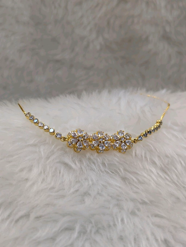 White Stones Adjustable Bracelet  - Vz