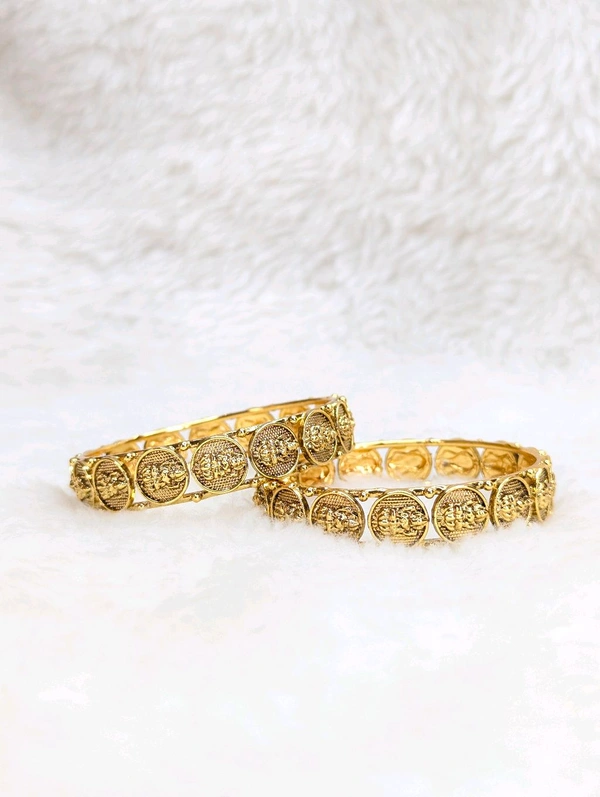 Premium Antique Lakshi Kasu Bangles  - Vz, 2.4