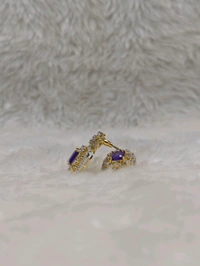 Premium Diamond Copy Earring  - Vz, Electric Violet