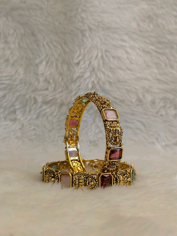 Real Gold Copy Nakshi Bangles  - Vz, 2.8