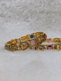 Real Gold Copy Nakshi Bangles  - Vz, 2.8
