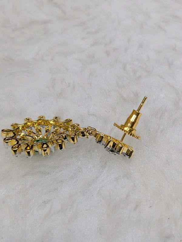 Premium Diamond Copy Neck Set - Vz, dark green