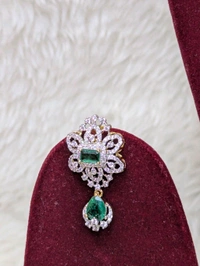 Premium Diamond Copy Neck Set - Vz, dark green