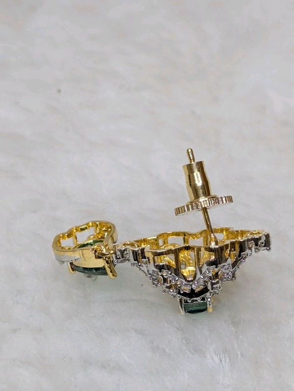 Premium Diamond Copy Neck Set - Vz, dark green