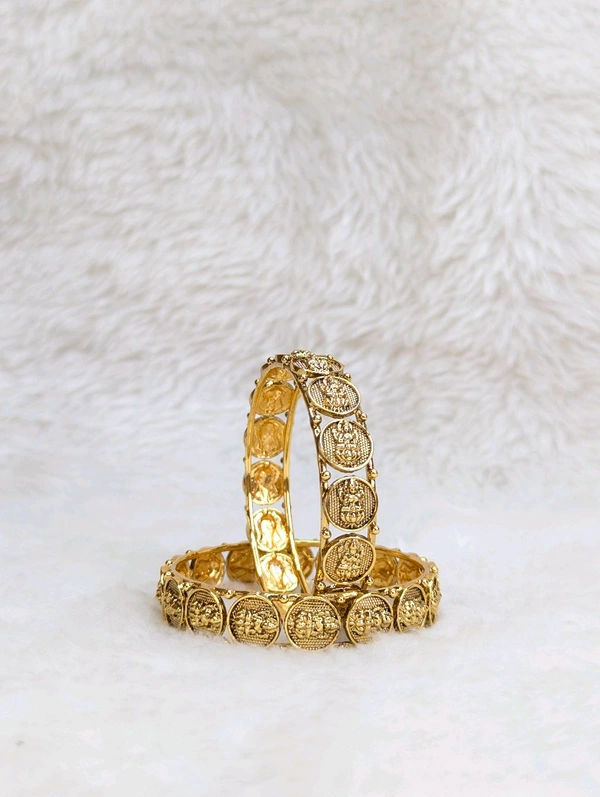 Premium Antique Lakshi Kasu Bangles  - Vz, 2.6