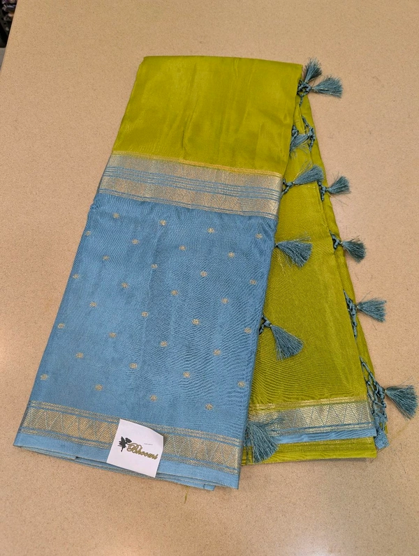 Pure Mysore Dola Weaving  - green