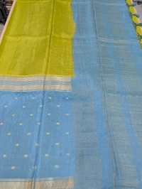 Pure Mysore Dola Weaving  - green