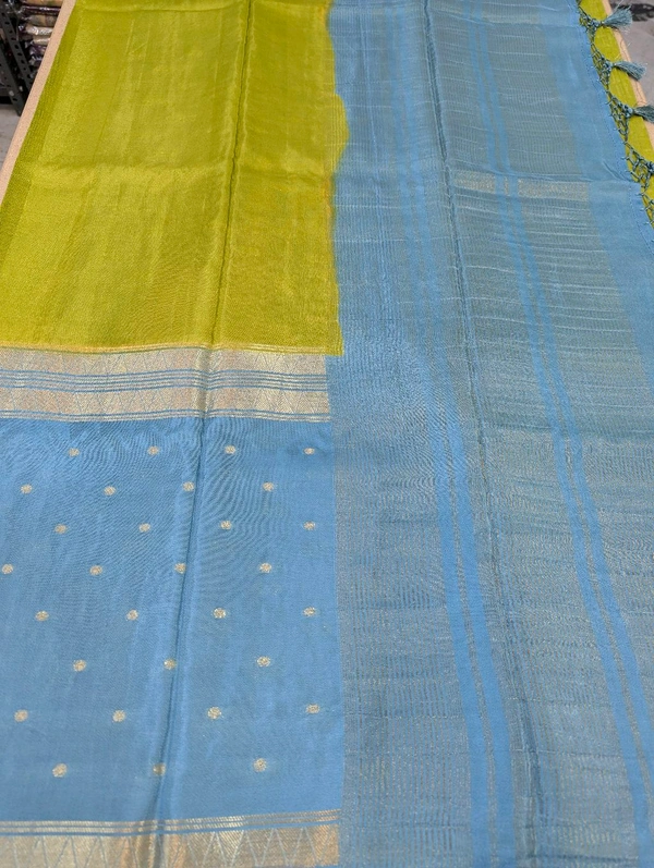 Pure Mysore Dola Weaving  - green