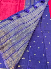 Pure Mysore Dola Weaving  - Pigment Indigo and pink