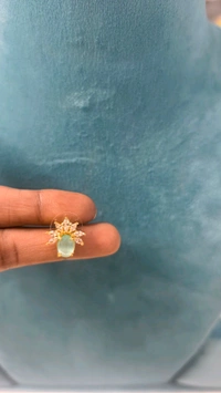 Simple Black Spinnels With Diamond Copy Pendant Set - Screamin' Green, Vz