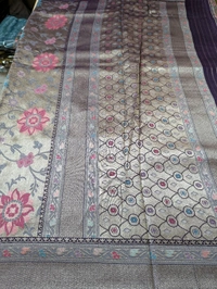 Pure Soft Paithani Tissue  - Pigment Indigo