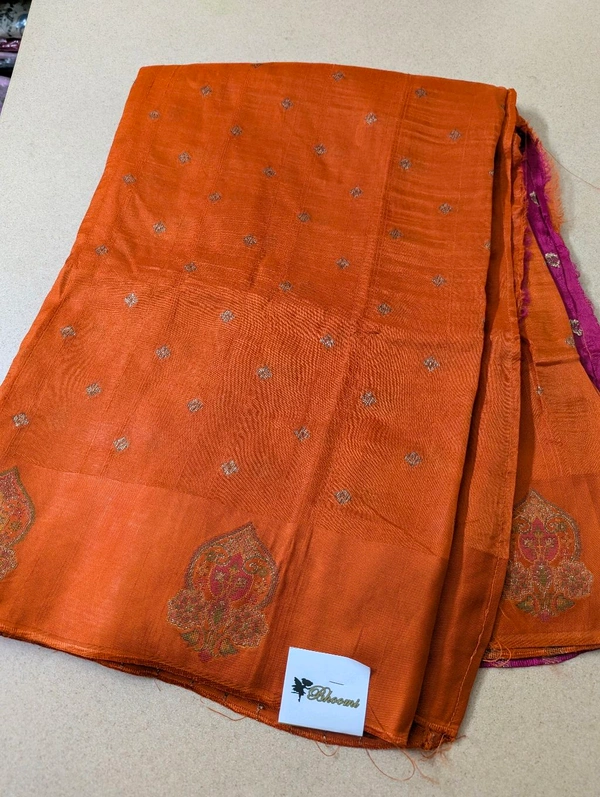 Pure Manipuri Tusser  - orange