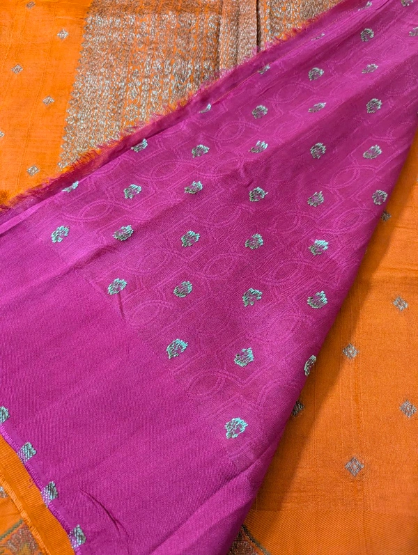 Pure Manipuri Tusser  - orange