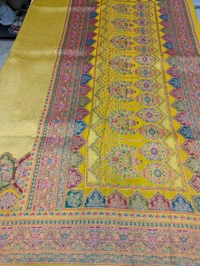 Pure Kanchi Tissue Pashmina - Gold