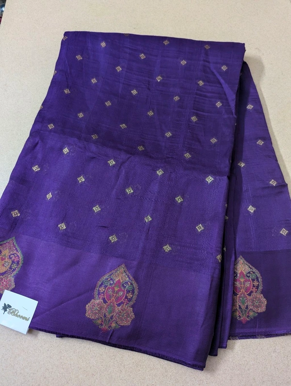 Pure Manipuri Tusser  - purple
