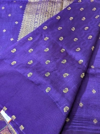 Pure Manipuri Tusser  - purple