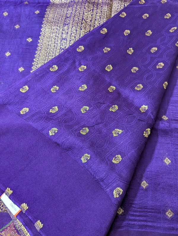 Pure Manipuri Tusser  - purple