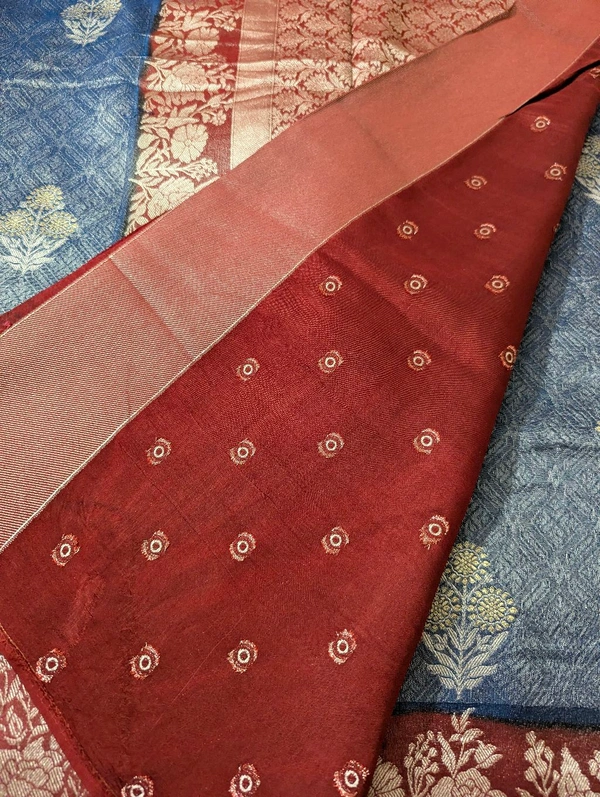 Pure Tanchvi Tissue  - Dark Blue