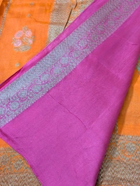 Pure Rawsilk Georgette  - Orange