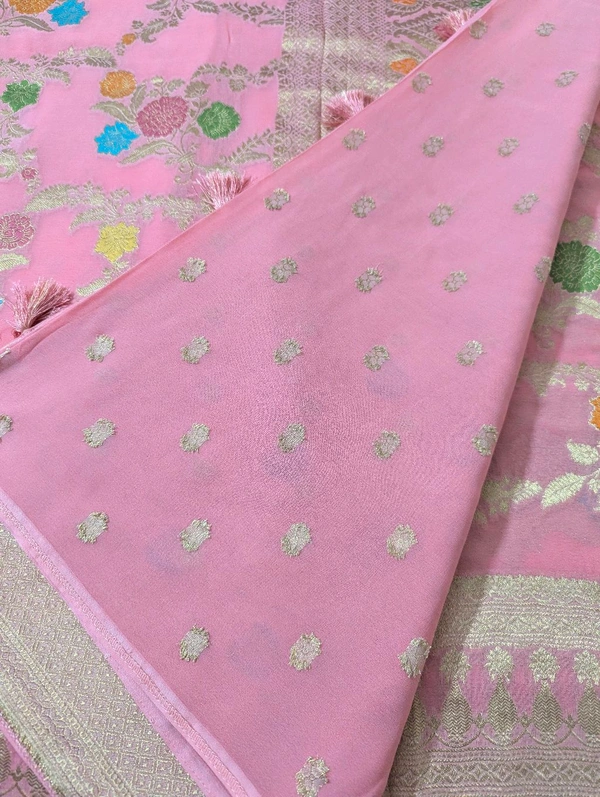 Pure Chiffon Meenakari - Sundown