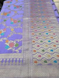 Pure Chiffon Meenakari - Mauve