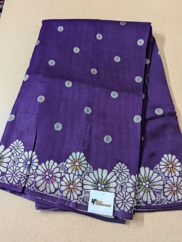 Pure Manipuri Tusser Georgette  - Pigment Indigo