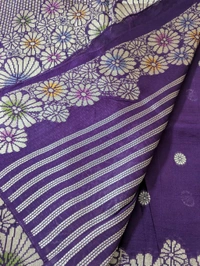 Pure Manipuri Tusser Georgette  - Pigment Indigo
