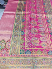 Pure Kanchi Tissue Pashmina - pink