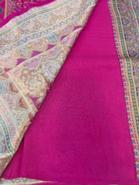 Pure Kanchi Tissue Pashmina - pink