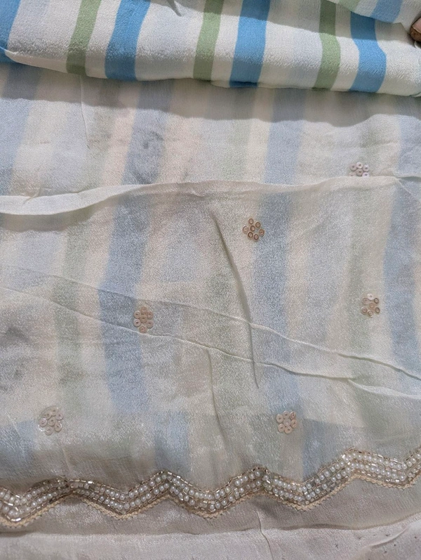 Pure Designer Chiffon  - sky blue