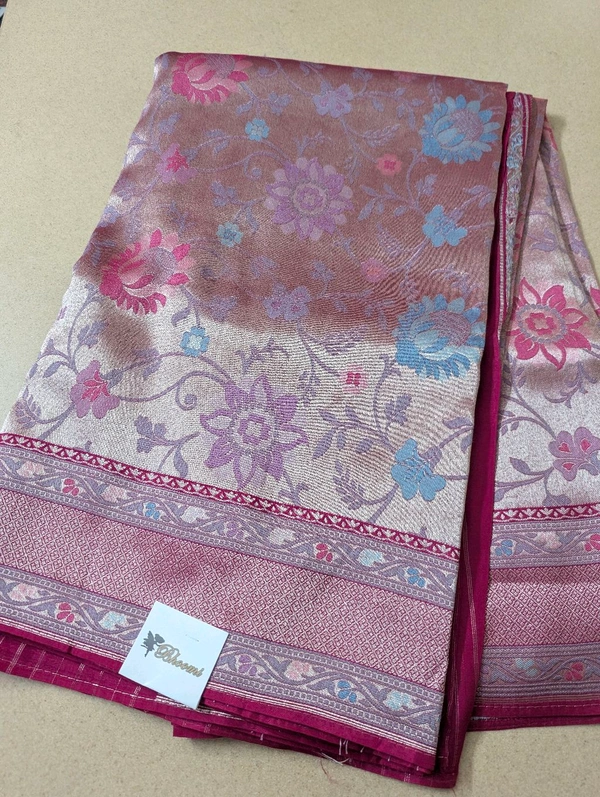 Pure Soft Paithani Tissue  - pink