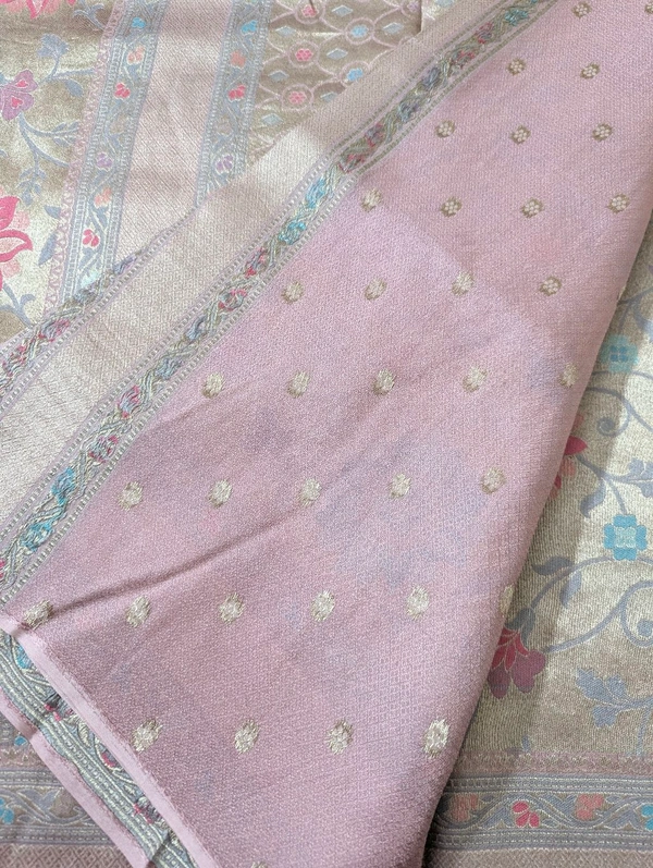 Pure Soft Paithani Tissue  - Pink