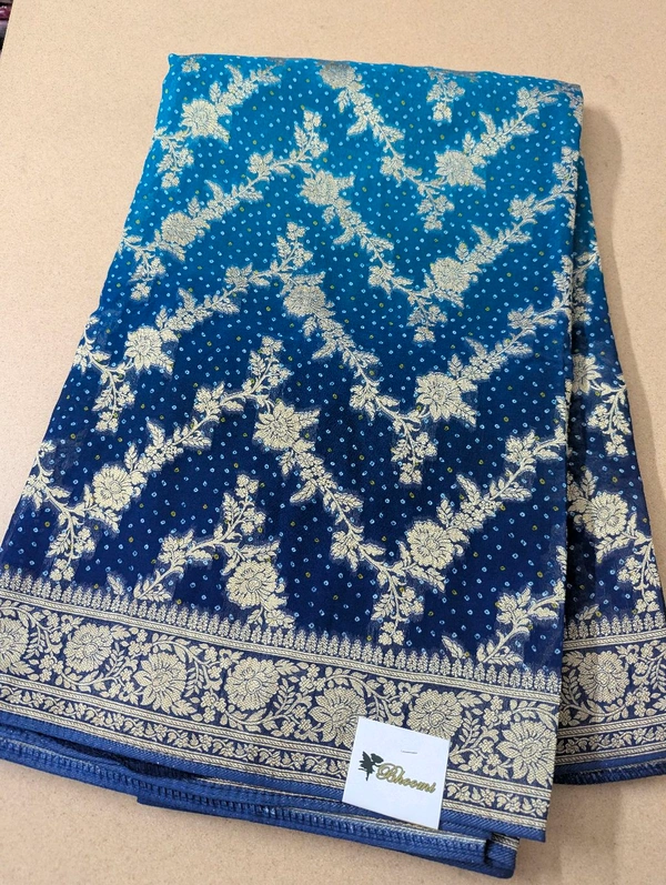 Pure Chiffon Georgette  - Dark Blue