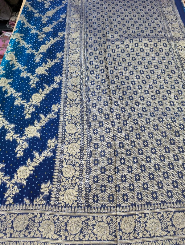 Pure Chiffon Georgette  - Dark Blue