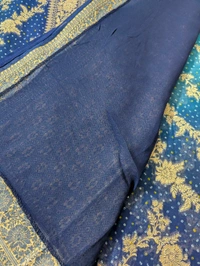 Pure Chiffon Georgette  - Dark Blue