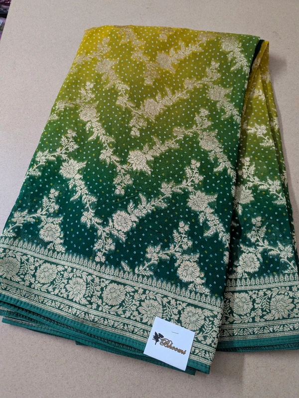 Pure Chiffon Georgette  - dark green