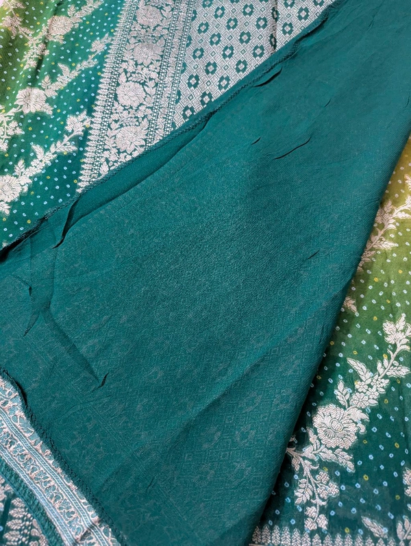 Pure Chiffon Georgette  - dark green