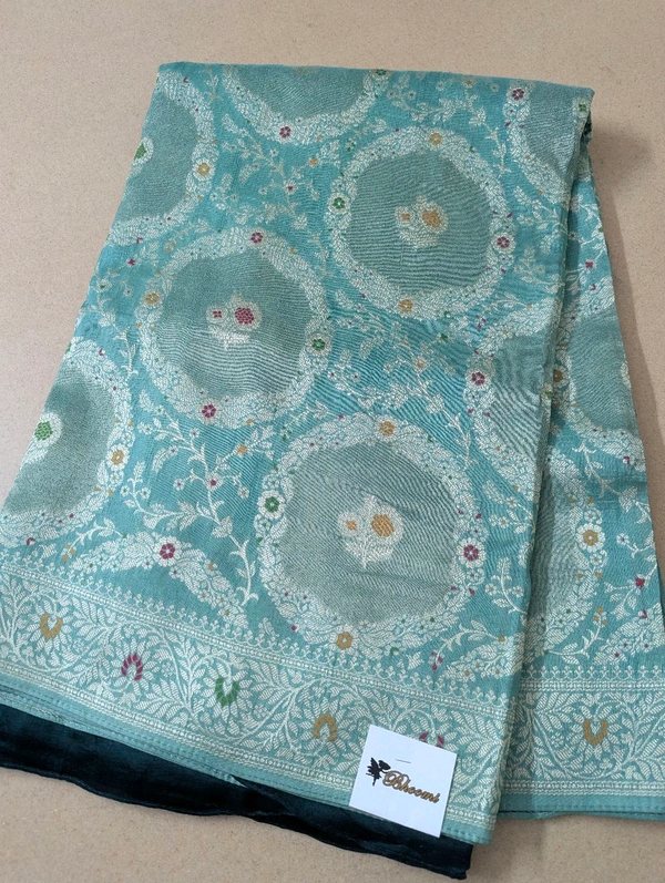 Pure Designer Tissue Georgette  - Teal