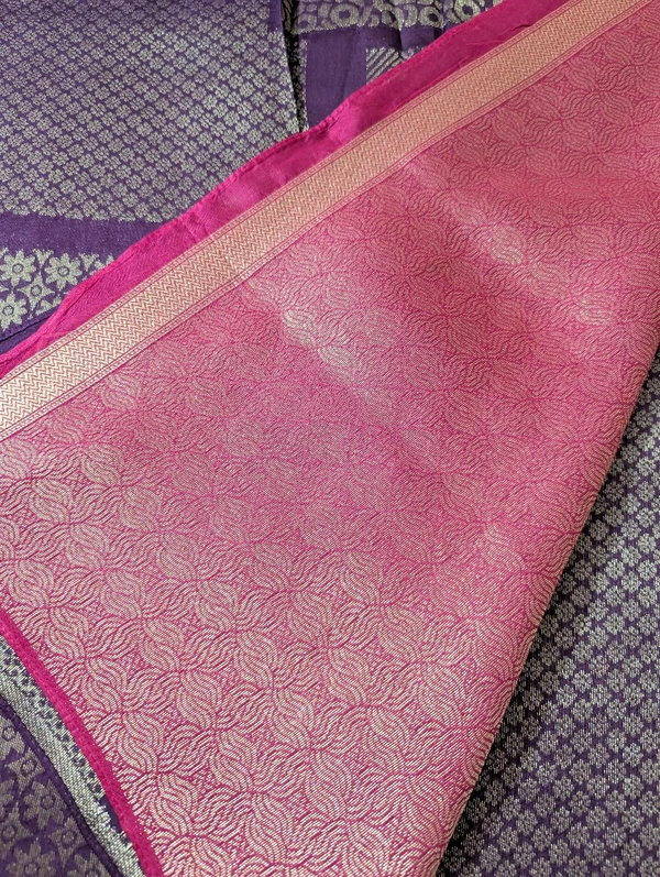 Pure Manipuri Kora Designer  - Purple