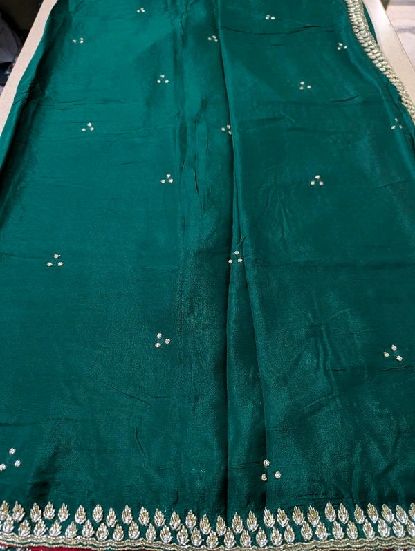 Pure Crepe Designer  - Dark green