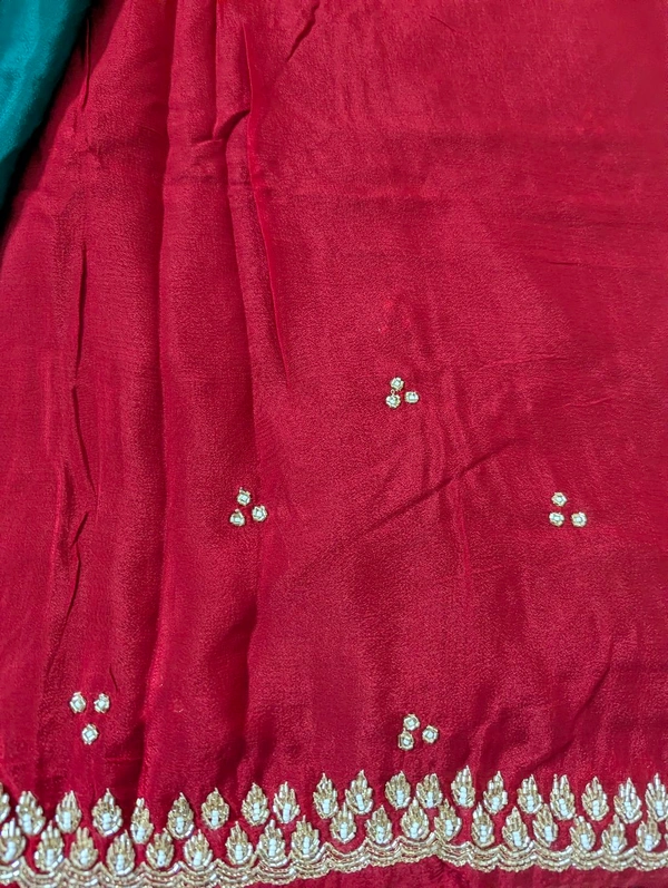 Pure Crepe Designer  - Dark green