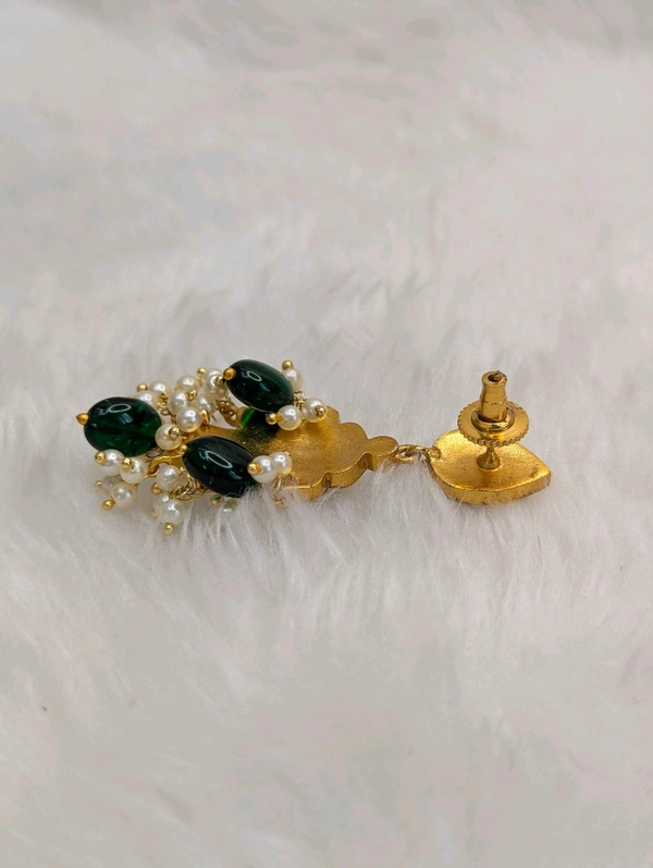 Real Jadua Kundan Earrings  - Vz