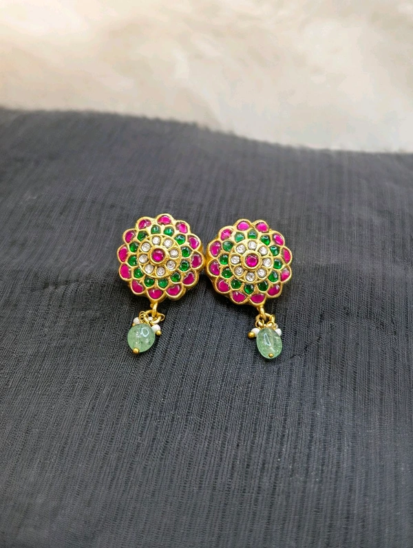 Real Jadua Kundan Earrings  - Vz
