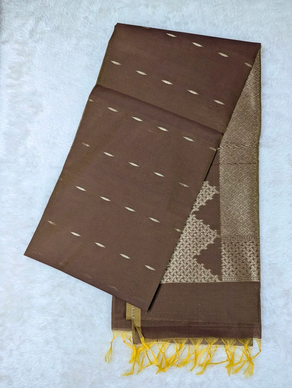 Soft Chanderi  - Brown, VZ