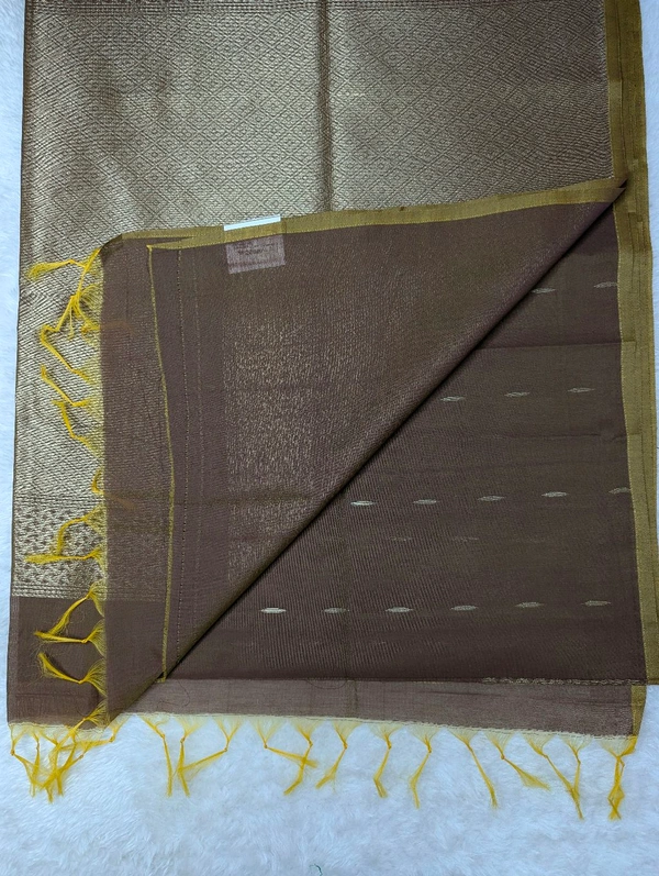 Soft Chanderi  - Brown, VZ