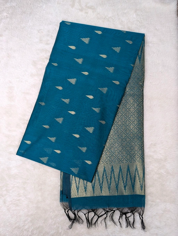 Soft Chanderi  - dark green