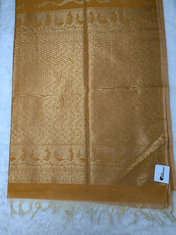 Beautiful Soft Chanderi  - Tangerine, VZ