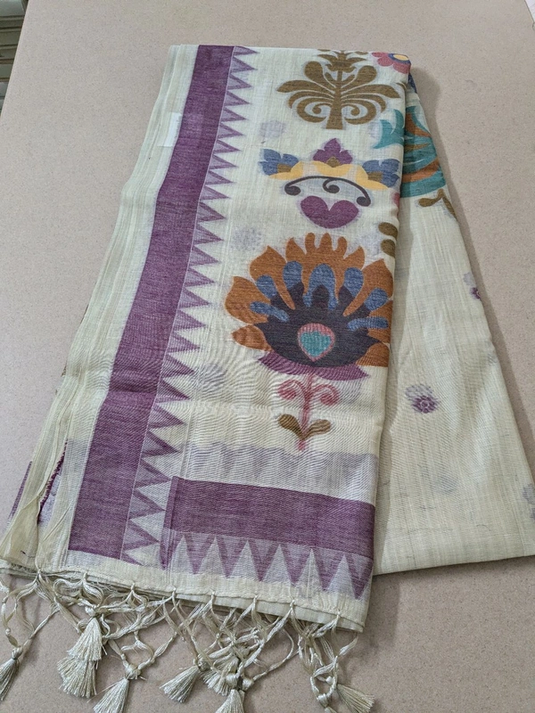 Soft Cotton Jamdhani  - purple, VZ