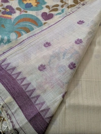 Soft Cotton Jamdhani  - purple, VZ